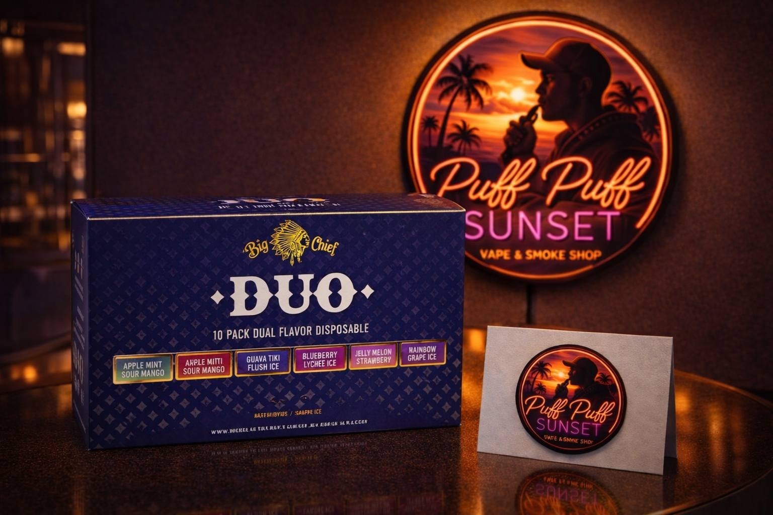 Big Chief Vape PuffPuffSunset disposable vape